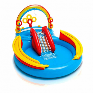 117X76X53IN INTEX RAINBOW PLAY CENTER POOL