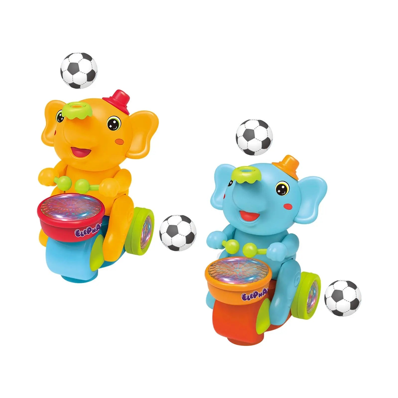 Elephant Musician Toy with Music and Flashing Light