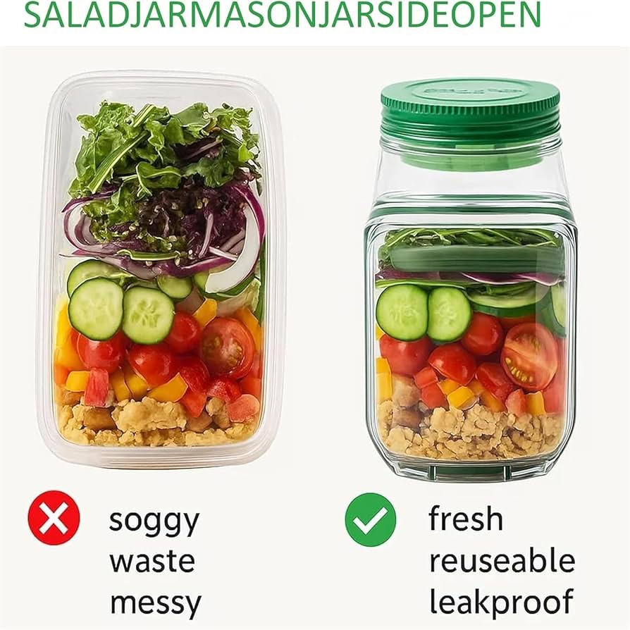 Salad Pod Set with Fork & Cleaning Brush