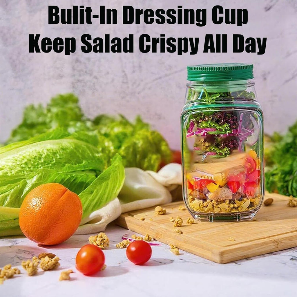 Salad Pod Set with Fork & Cleaning Brush