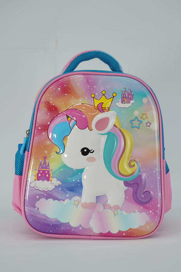 14 Inch Unicorn 3D School Bag For Nursery Till KG Girls