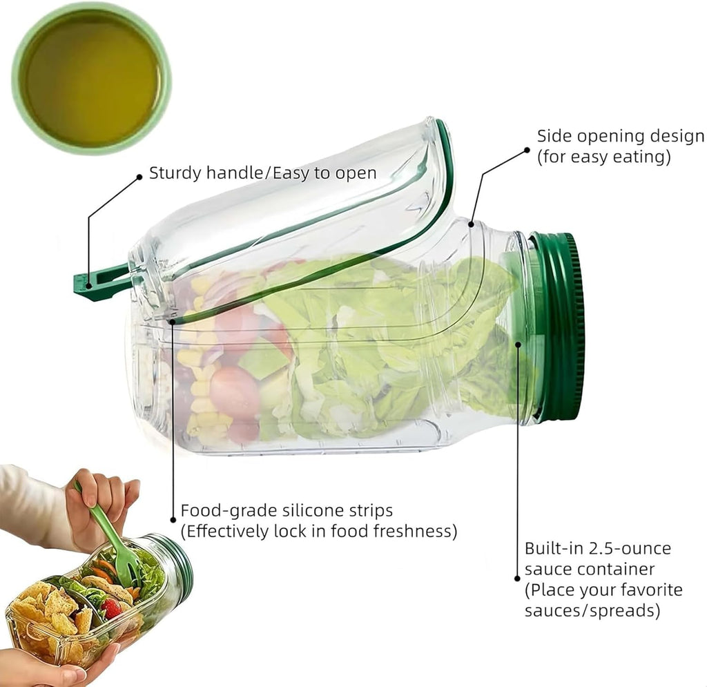 Salad Pod Set with Fork & Cleaning Brush