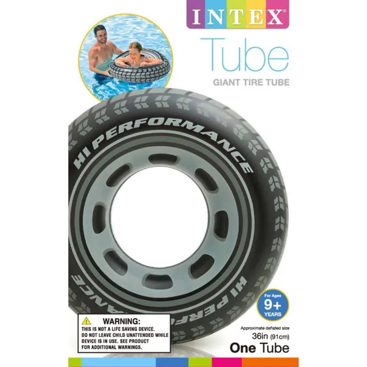 Intex 36" Inflatable Giant Tire Swimming Pool Float Tube for Kids