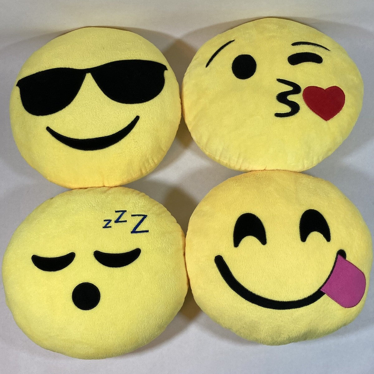 Yellow Emoji Cotton Filled Pillow
