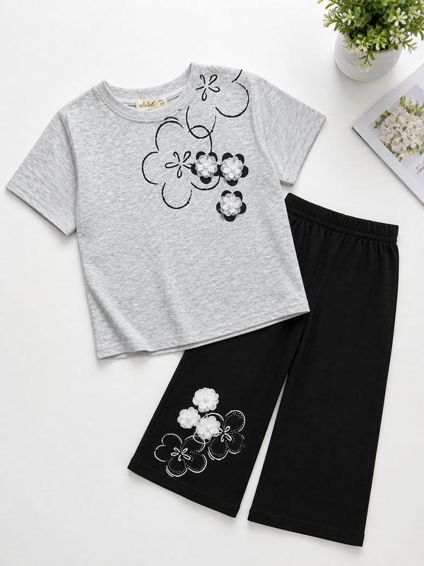 Floral Charm 2-Piece Kids Outfit
