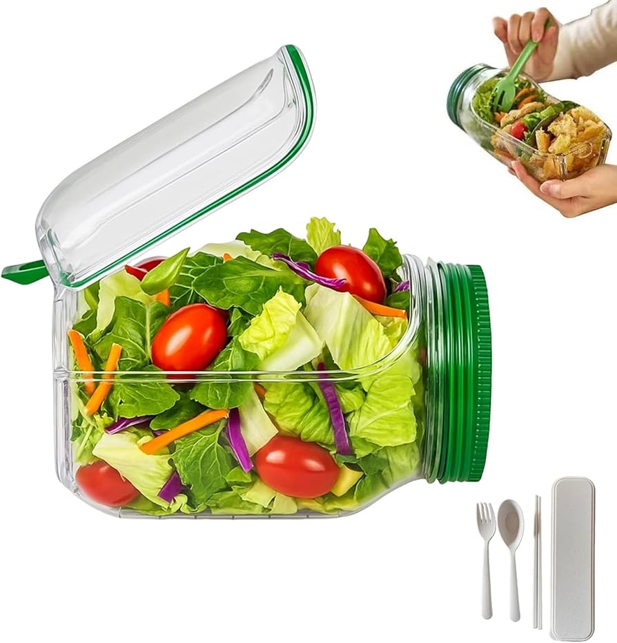 Salad Pod Set with Fork & Cleaning Brush