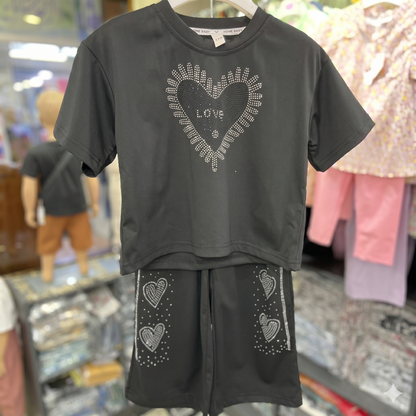 Black Heart Sparkle Outfit