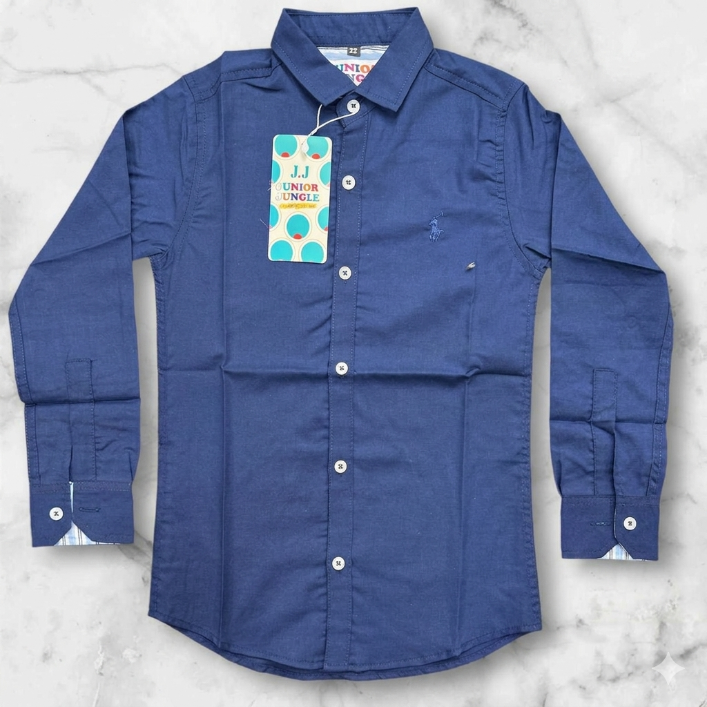 Kids Plain coller shirts