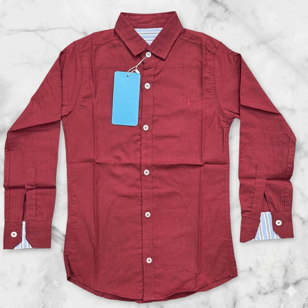 Kids Plain coller shirts