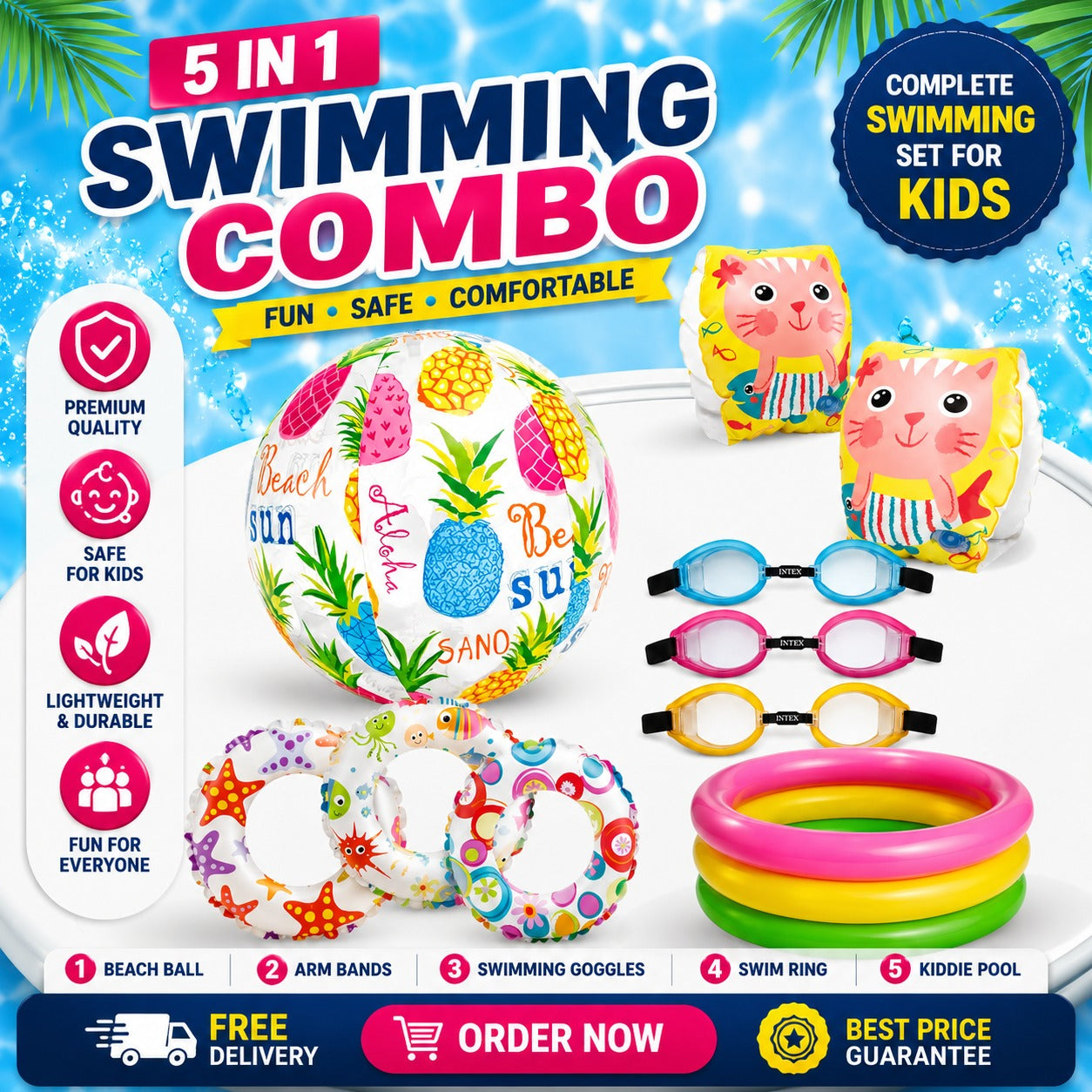 5 In 1 Swimming Combo For Kids 🌊
